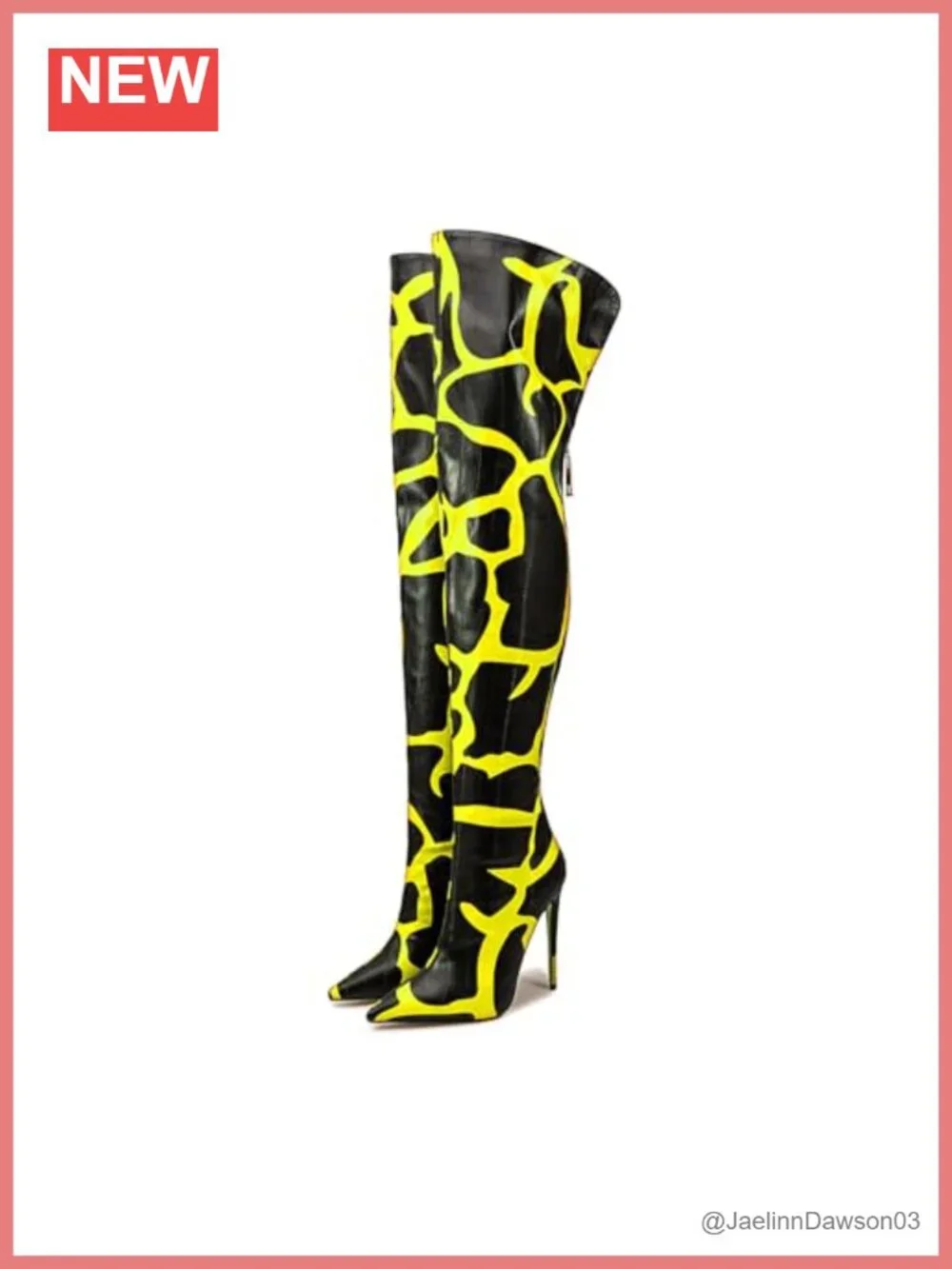 Women's Thigh High Stiletto Heel Boots PU Leather Pointed Toe Back Zip